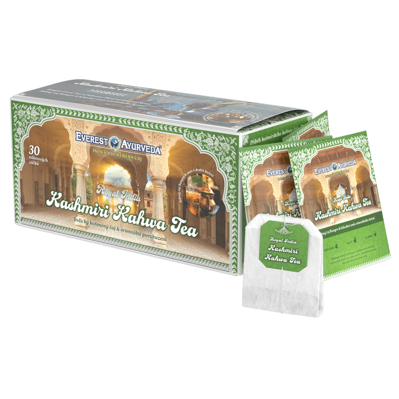 Royal Kashmiri Kahwa Tea - Zelený čaj Kangra & lahodná směs orientálního koření