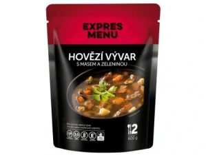 Hovězí vývar s masem a zeleninou (2 porce) Vhodné pro SCD